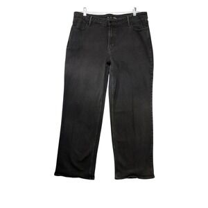 Old Navy Wow Wide Leg High-Rise Jeans Black Jack Size 20 Long S/543047-00